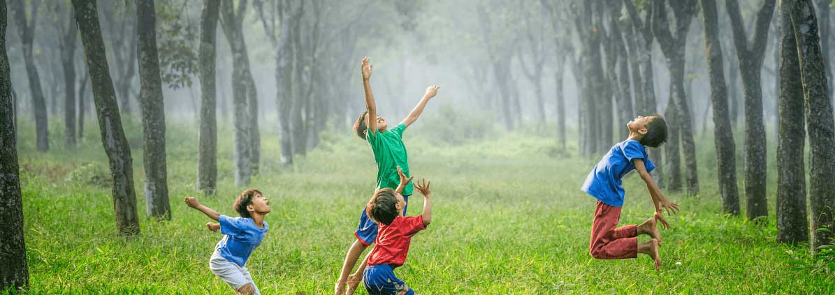 Children playing in the parc